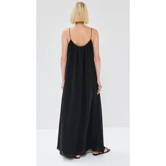La Ligne Demeter linen silk blend Dress in black L - Picture 4 of 8